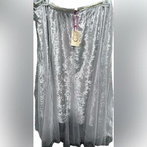 Raga Grey Velvet skirt with Tulle